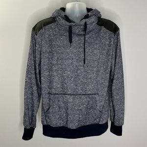 Men's navy blue hoodie by bleau grandeur -